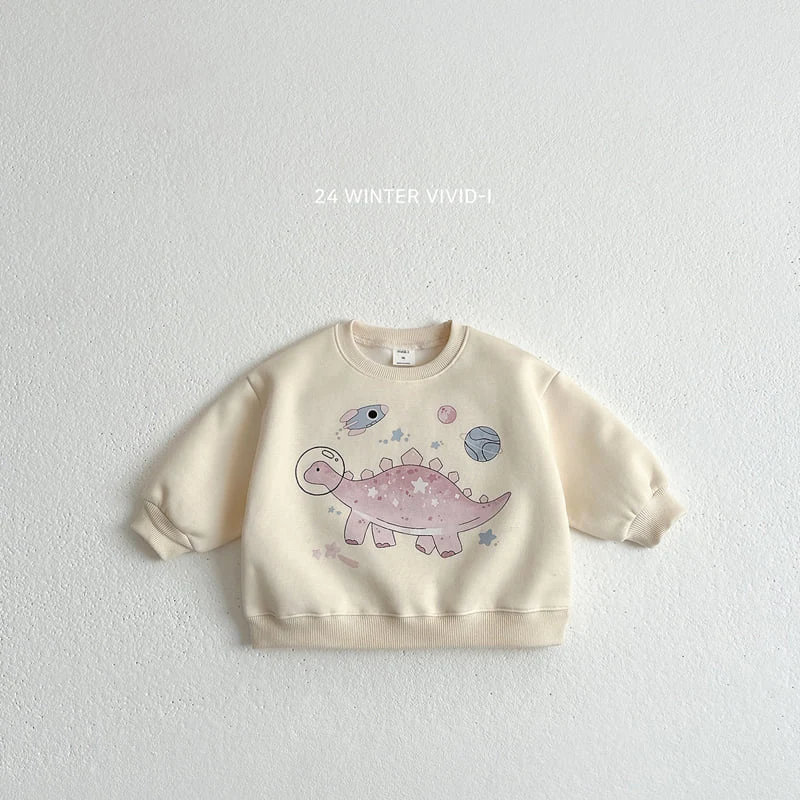 Vivid I - Korean Children Fashion - #childrensboutique - Space Dino Sweatshirts - 5