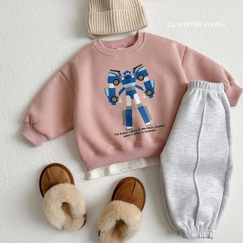 Vivid I - Korean Children Fashion - #childrensboutique - Robot Sweatshirts - 10