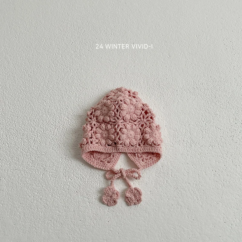 Vivid I - Korean Children Fashion - #childofig - Flower Knitted Hat - 4