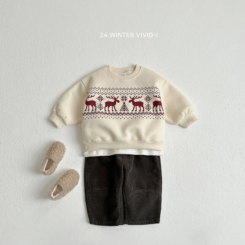 Vivid I - Korean Children Fashion - #designkidswear - Nordic Pattern Sweatshirts - 12