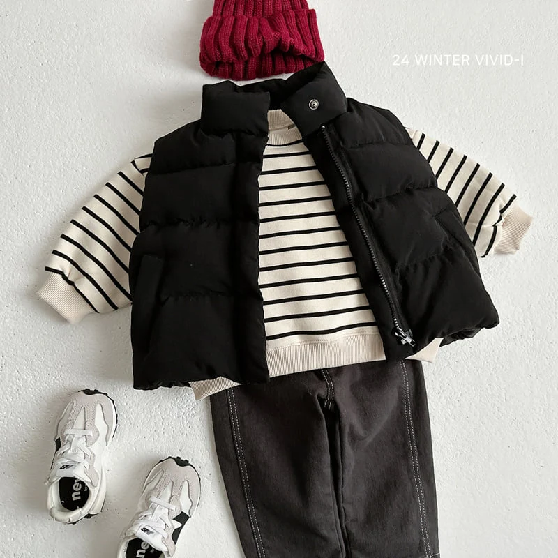 Vivid I - Korean Children Fashion - #designkidswear - Fleece Stripe Sweatshirts - 9