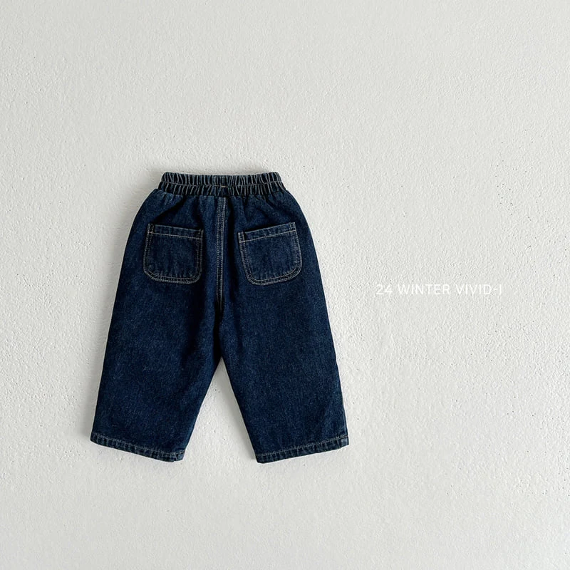 Vivid I - Korean Children Fashion - #discoveringself - Round Denim Pants - 3