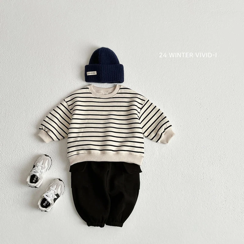 Vivid I - Korean Children Fashion - #discoveringself - Fleece Stripe Sweatshirts - 10