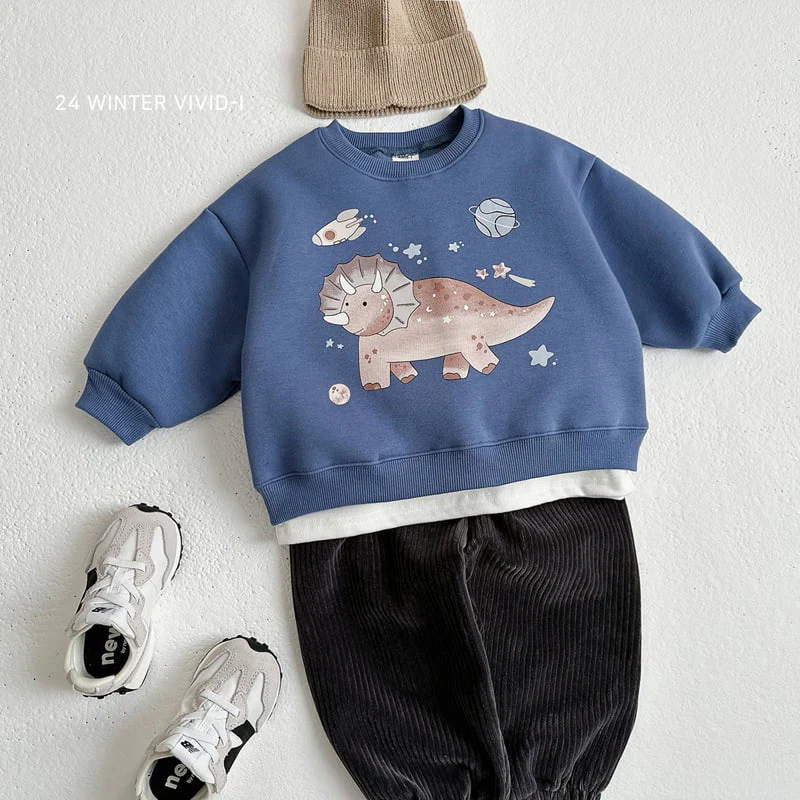 Vivid I - Korean Children Fashion - #discoveringself - Space Dino Sweatshirts - 7