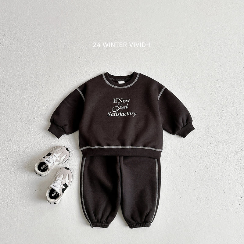 Vivid I - Korean Children Fashion - #discoveringself - Fleece Stitch Line Top Bottom Set - 8