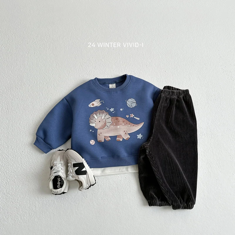 Vivid I - Korean Children Fashion - #fashionkids - Space Dino Sweatshirts - 8