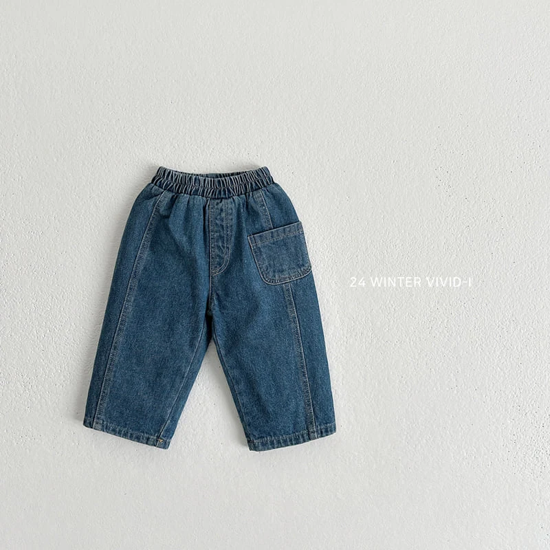 Vivid I - Korean Children Fashion - #fashionkids - Winter Pocket Jeans - 3