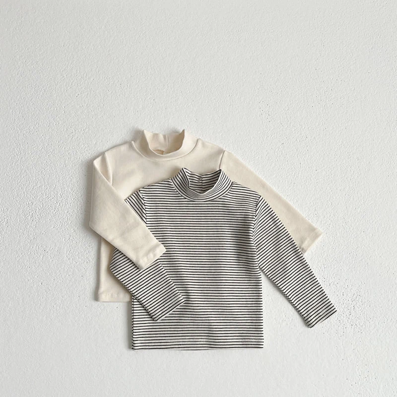 Vivid I - Korean Children Fashion - #fashionkids - Basic Turtleneck Tee Set - 3