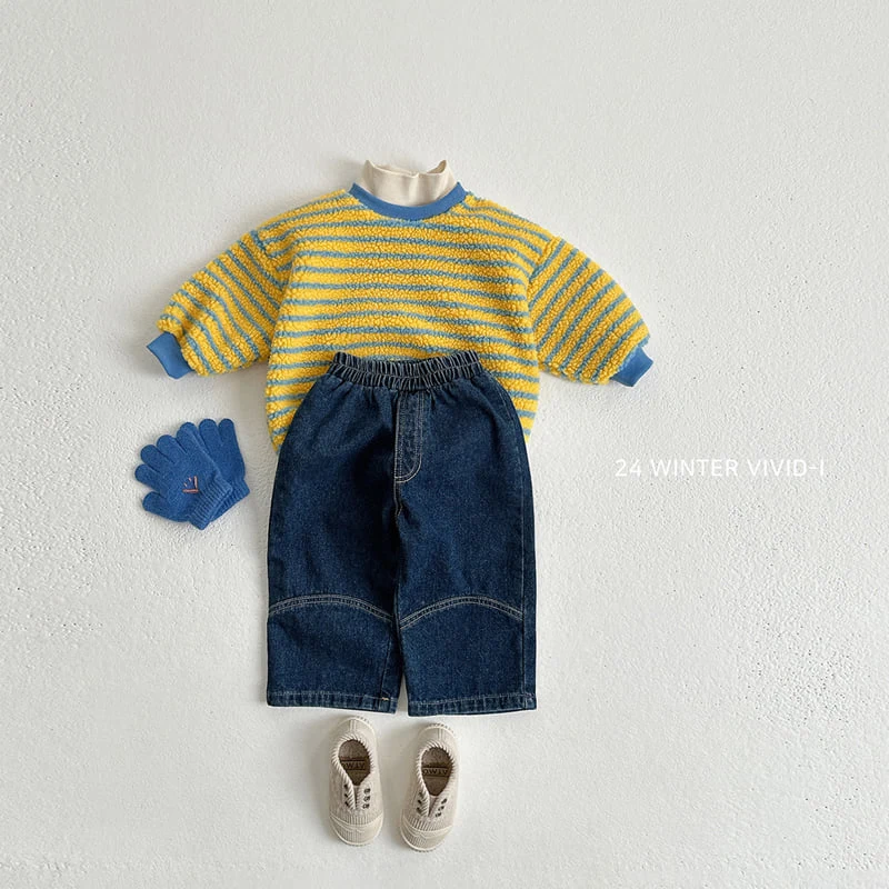 Vivid I - Korean Children Fashion - #kidsshorts - Round Denim Pants - 5