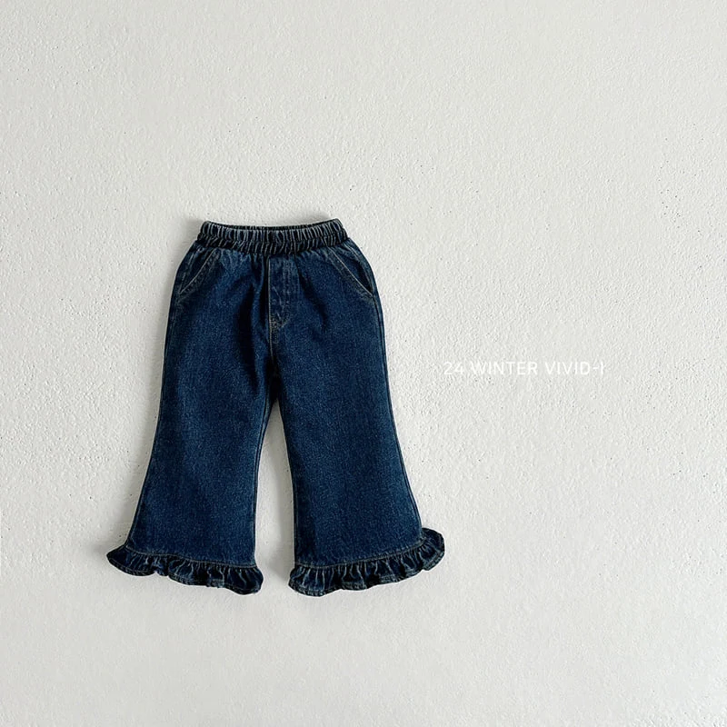 Vivid I - Korean Children Fashion - #kidsshorts - Princess Frill Jeans