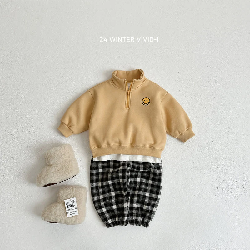 Vivid I - Korean Children Fashion - #kidsshorts - Check Winter Jogger Pants - 7