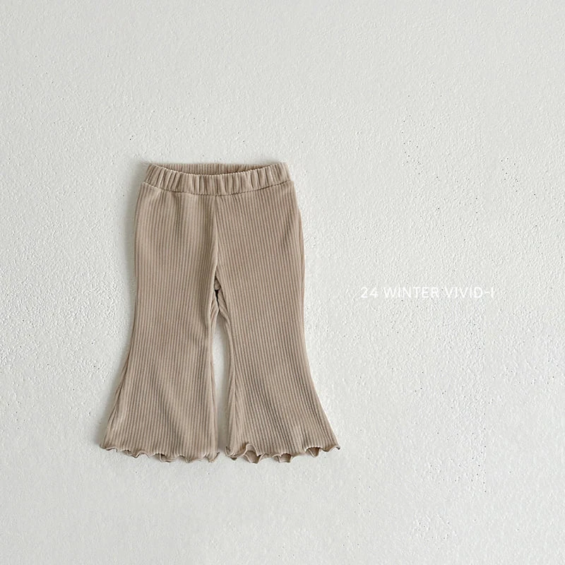 Vivid I - Korean Children Fashion - #kidsshorts - Ribbed Pants - 5