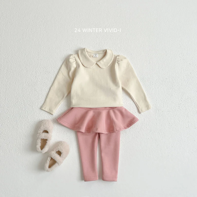 Vivid I - Korean Children Fashion - #kidsshorts - Collar Sleeve Tee - 8