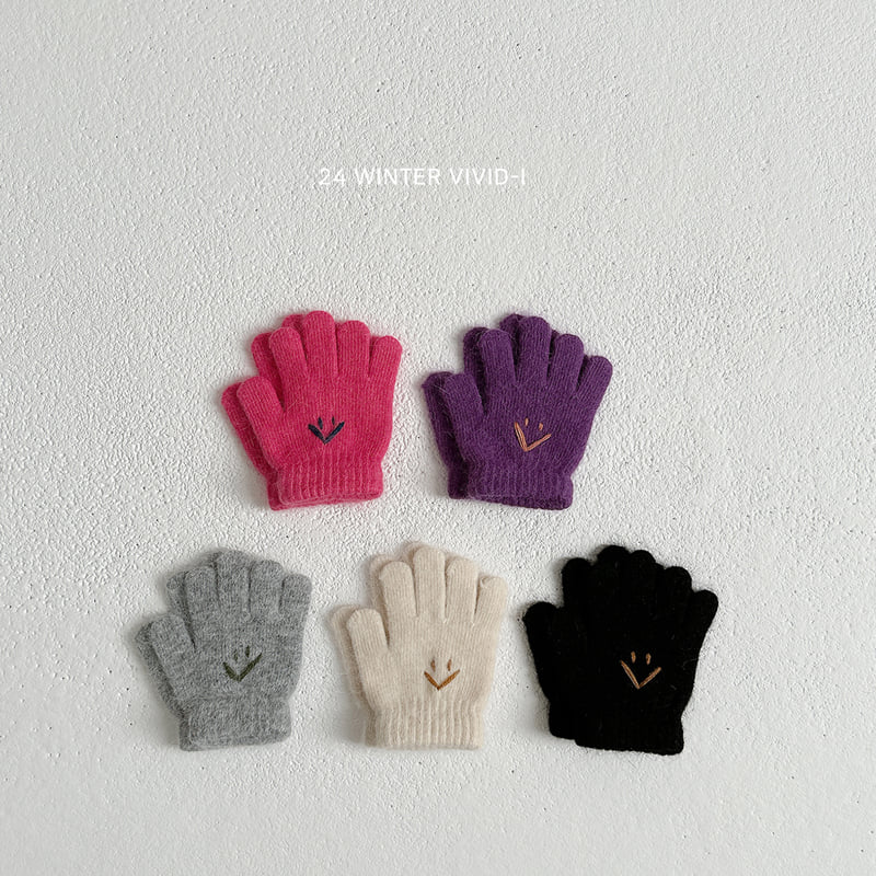 Vivid I - Korean Children Fashion - #kidsshorts - Smile Finger Gloves