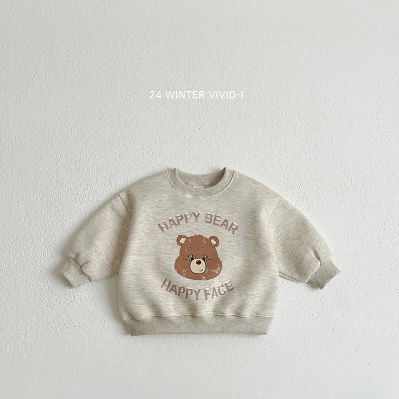 Vivid I - Korean Children Fashion - #kidzfashiontrend - Happy Bear Sweatshirts - 6