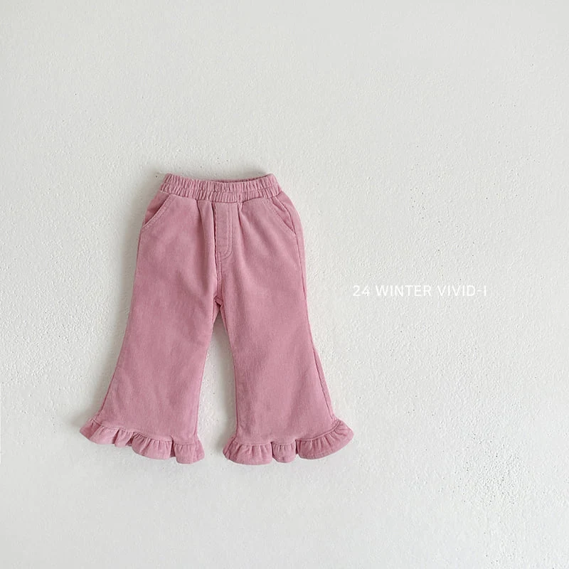 Vivid I - Korean Children Fashion - #Kfashion4kids - Princess Frill Corduroy Pants - 4