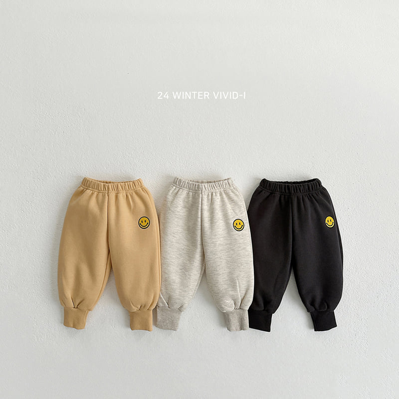 Vivid I - Korean Children Fashion - #littlefashionista - Smile Long Jogger Pants