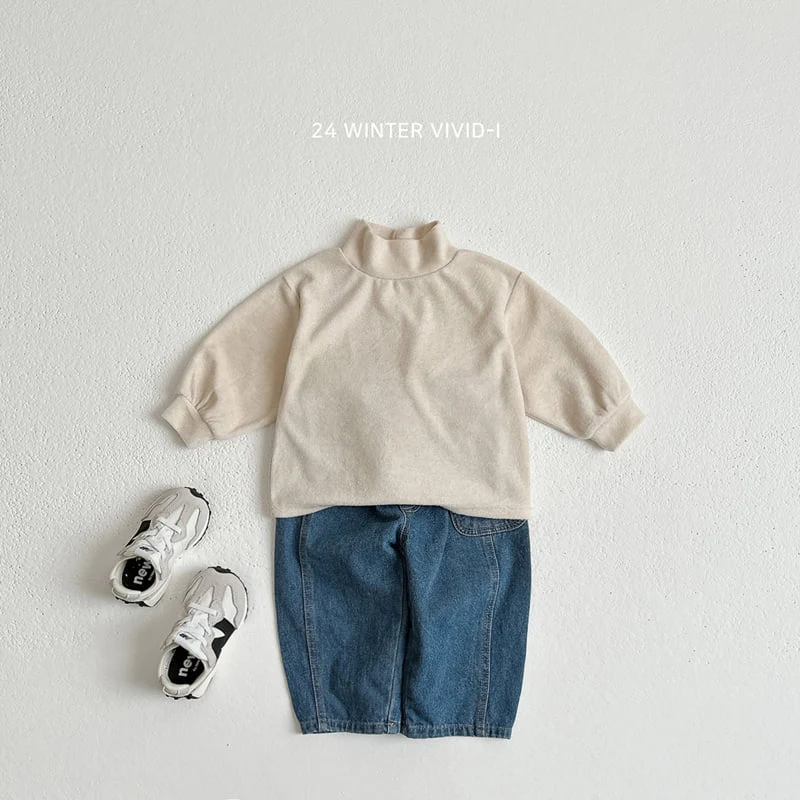 Vivid I - Korean Children Fashion - #littlefashionista - Loose Fit Turtleneck Tee - 6