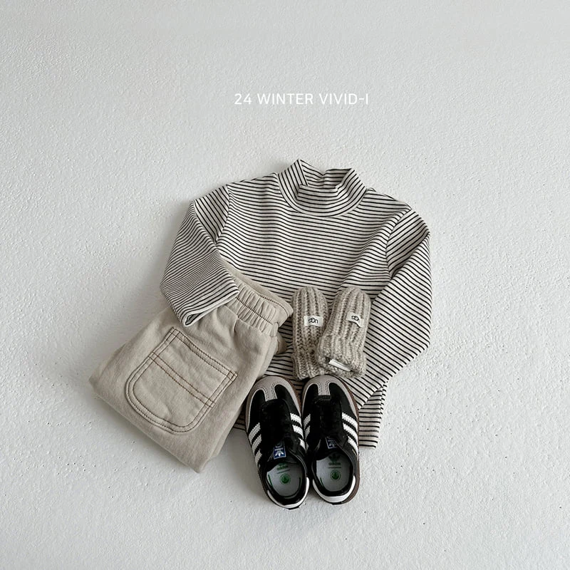 Vivid I - Korean Children Fashion - #littlefashionista - Basic Turtleneck Tee Set - 8