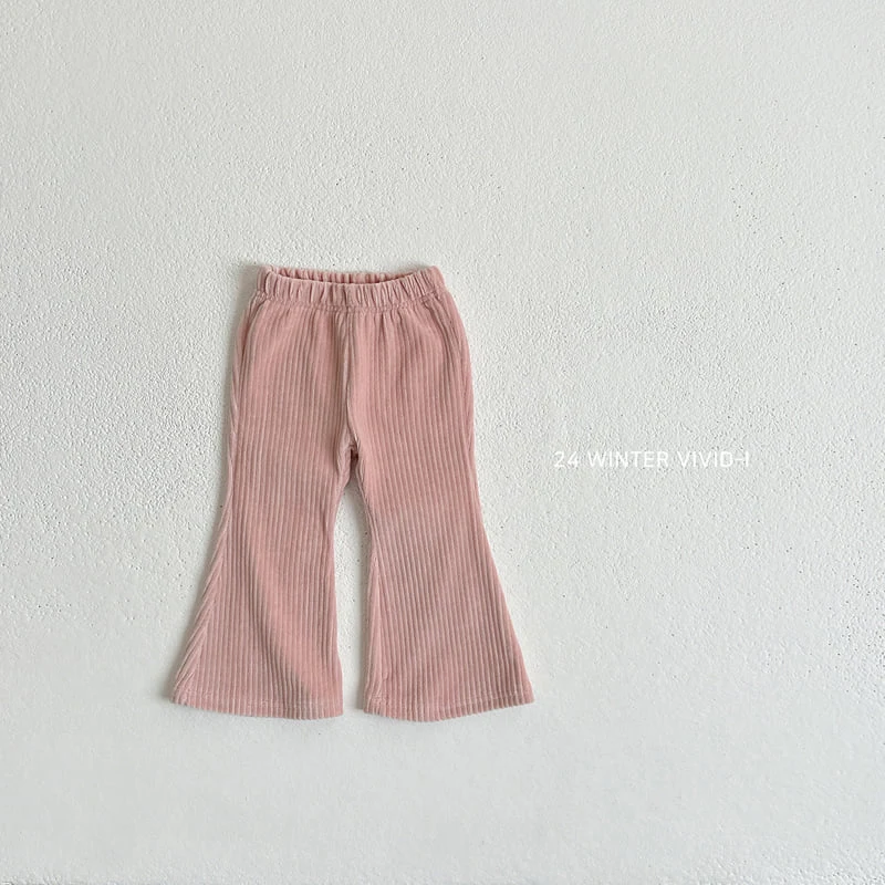 Vivid I - Korean Children Fashion - #littlefashionista - Veloa Ribbed Bootcut Pants - 3