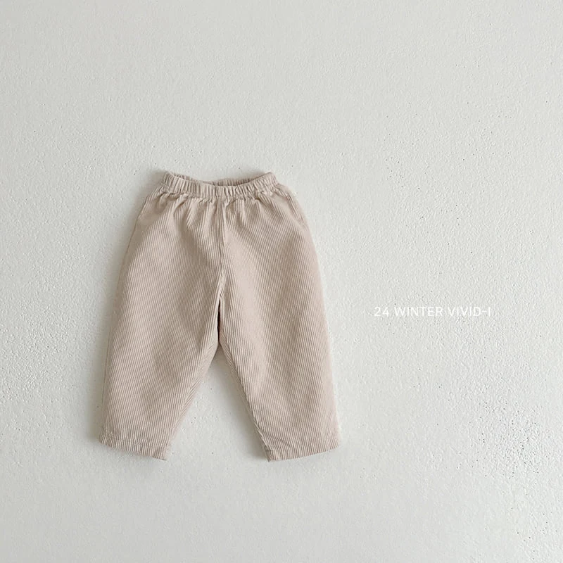 Vivid I - Korean Children Fashion - #minifashionista - Basic Fleece Corduroy Pants - 3