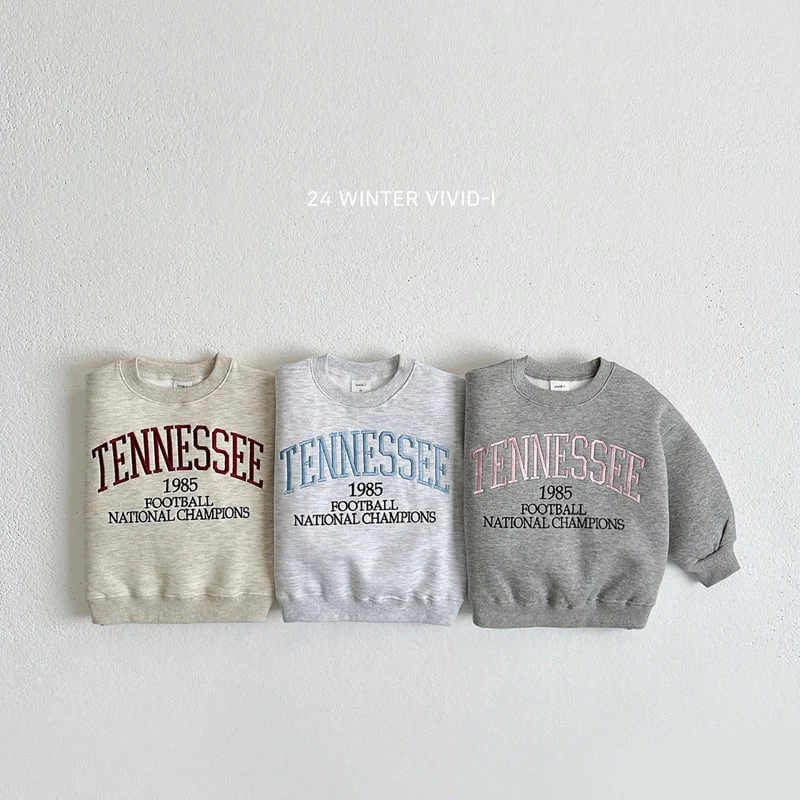 Vivid I - Korean Children Fashion - #minifashionista - Tennessee Embroidery Sweatshirts