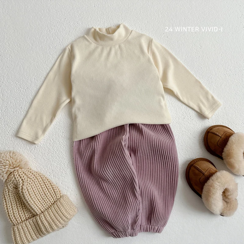 Vivid I - Korean Children Fashion - #minifashionista - Ribbed Inner Turtleneck Tee - 7