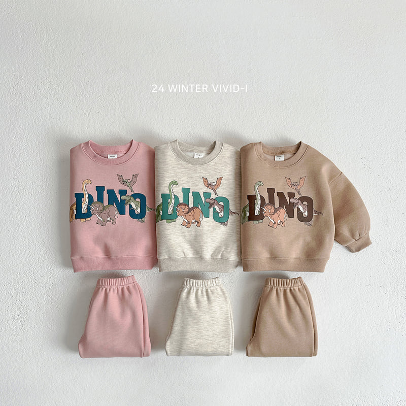 Vivid I - Korean Children Fashion - #minifashionista - Dino Top Bottom Set