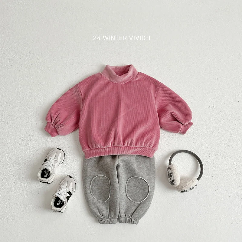 Vivid I - Korean Children Fashion - #minifashionista - Veloa Bootcut Top Bottom Set - 11