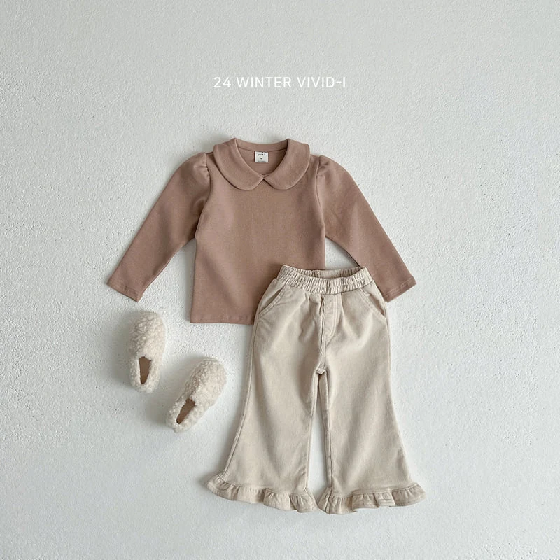 Vivid I - Korean Children Fashion - #prettylittlegirls - Princess Frill Corduroy Pants - 7