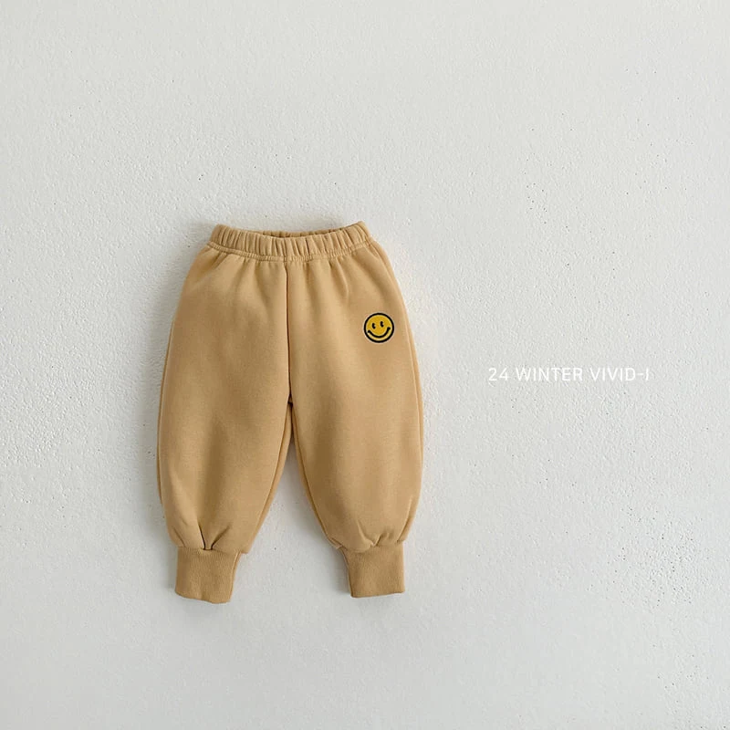 Vivid I - Korean Children Fashion - #minifashionista - Smile Long Jogger Pants - 4