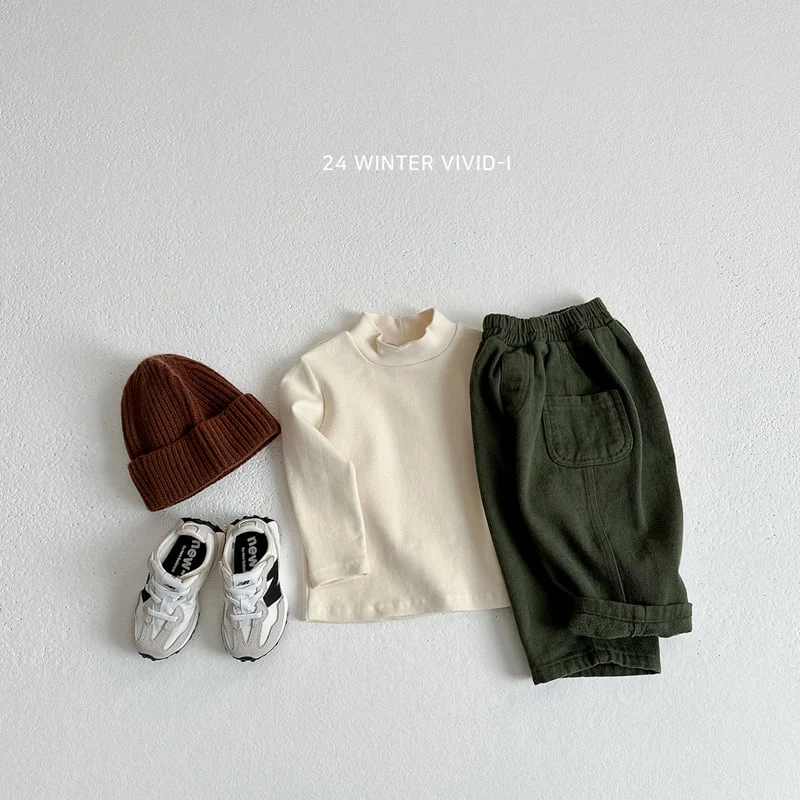 Vivid I - Korean Children Fashion - #prettylittlegirls - Basic Turtleneck Tee Set - 11