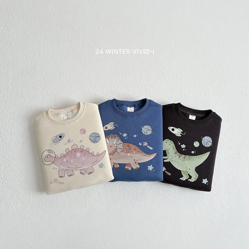 Vivid I - Korean Children Fashion - #stylishchildhood - Space Dino Sweatshirts - 3