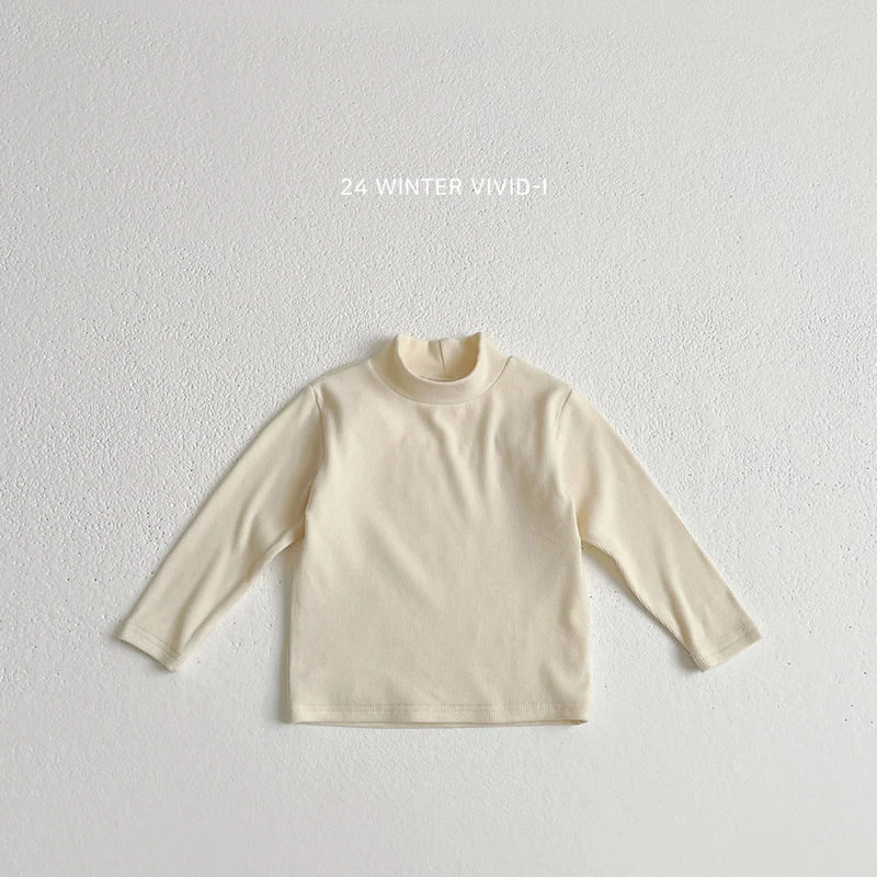 Vivid I - Korean Children Fashion - #stylishchildhood - Ribbed Inner Turtleneck Tee - 11