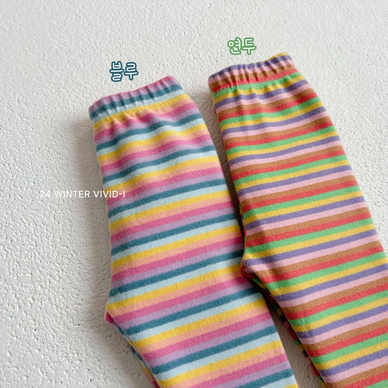 Vivid I - Korean Children Fashion - #stylishchildhood - Winter Rainbow Leggings - 12