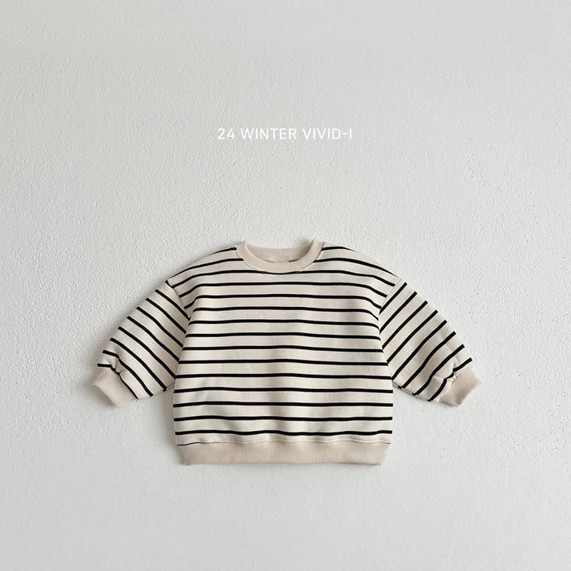 Vivid I - Korean Children Fashion - #prettylittlegirls - Fleece Stripe Sweatshirts - 4