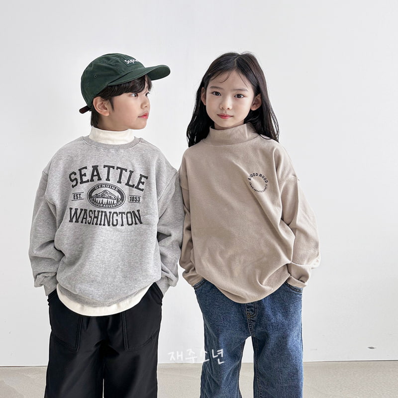 Witty Boy - Korean Children Fashion - #kidsshorts - Mood Mockneck Tee - 7