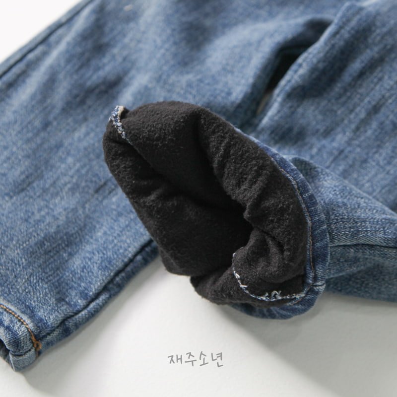 Witty Boy - Korean Children Fashion - #kidsshorts - Winter Daily Denim Straight Pants - 5