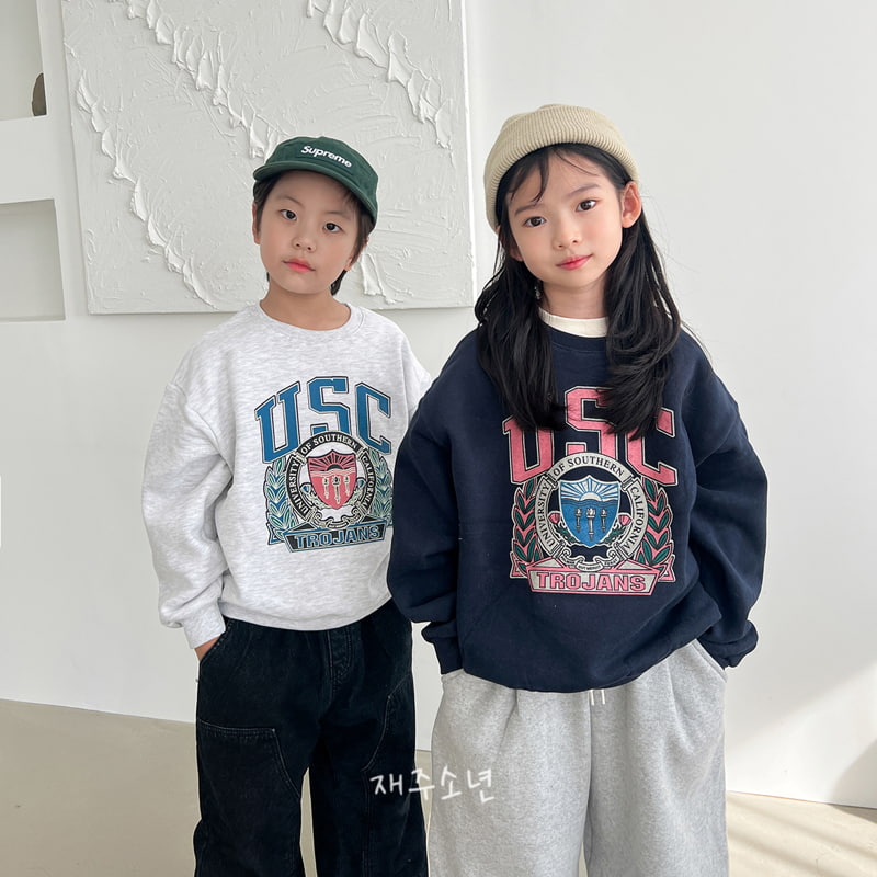 Witty Boy - Korean Children Fashion - #littlefashionista - USC Sweatshirt - 3