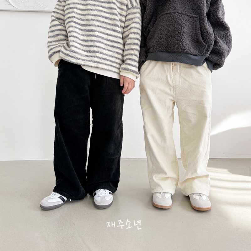 Witty Boy - Korean Children Fashion - #littlefashionista - Creamy Corduroy Pants - 2