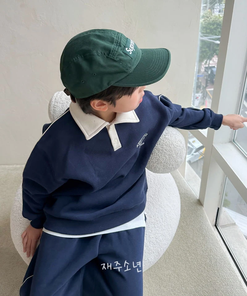 Witty Boy - Korean Children Fashion - #minifashionista - Addy Collar Sweatshirt - 8