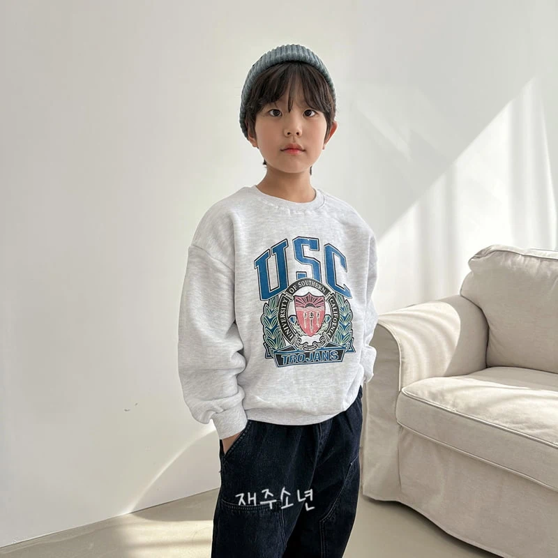 Witty Boy - Korean Children Fashion - #prettylittlegirls - USC Sweatshirt - 6