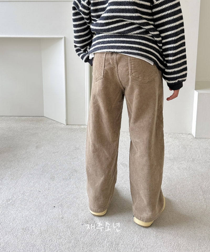 Witty Boy - Korean Children Fashion - #prettylittlegirls - Creamy Corduroy Pants - 5