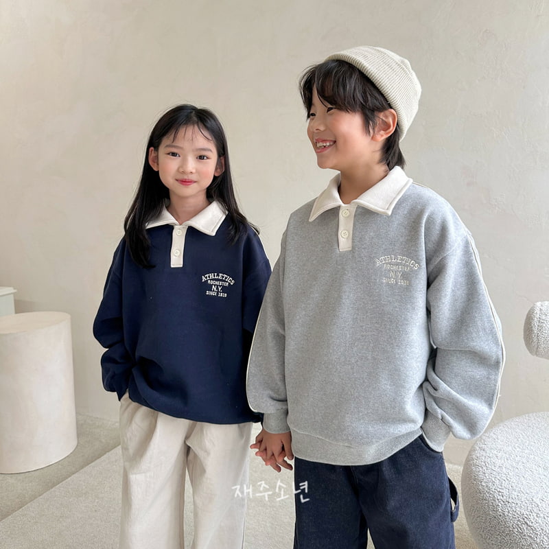 Witty Boy - Korean Children Fashion - #todddlerfashion - Addy Collar Sweatshirt - 10