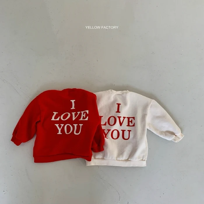 Yellow Factory - Korean Children Fashion - #minifashionista - I Love You Sweatshirts