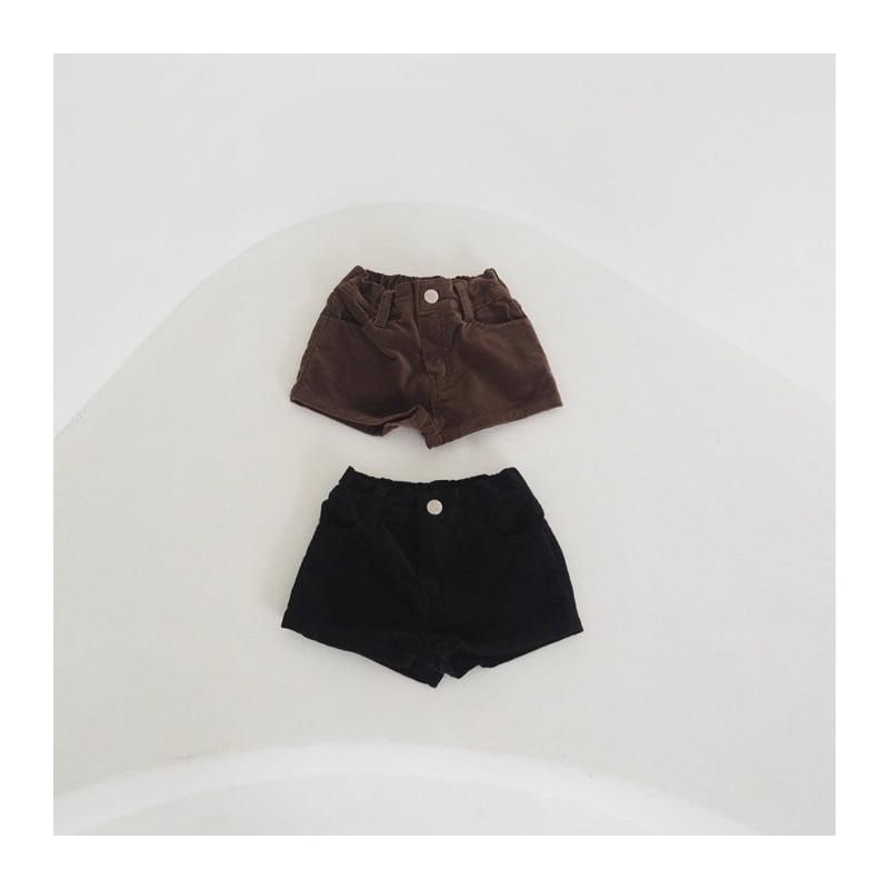 Zan Clover - Korean Children Fashion - #designkidswear - Velveteen Short Pants