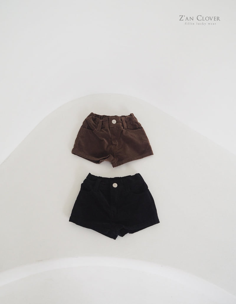 Zan Clover - Korean Children Fashion - #discoveringself - Velveteen Short Pants - 2