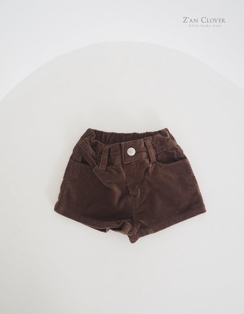 Zan Clover - Korean Children Fashion - #fashionkids - Velveteen Short Pants - 3