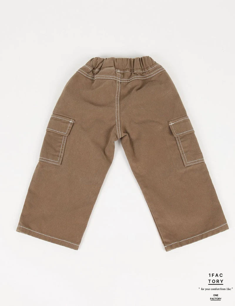 1 Fac - Korean Children Fashion - #kidsstore - Peach Peach Wide Cargo Pants - 5