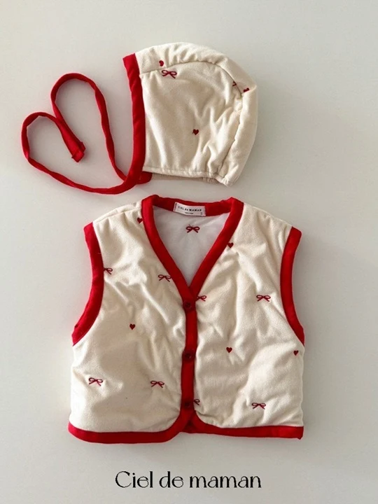 Cozy Ribbon Vest Set